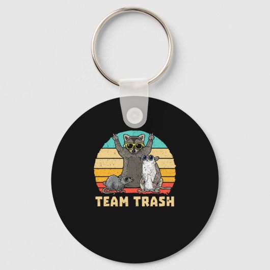 Team Trash Opossum Raccoon Rat, Funny Animals Garb Sleutelhanger (Voorkant)