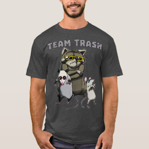 Team Trash Opossum Raccoon Rat Funny Animals Garba T-shirt