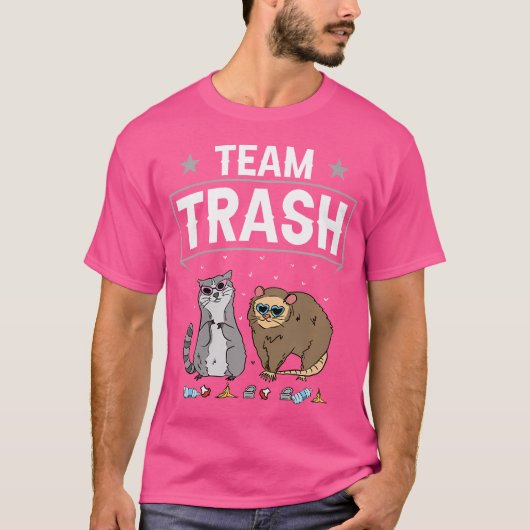 Team Trash Opossum Wasbeer Prullenbak Fun Dumpster T-shirt (Voorkant)