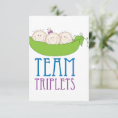 Team Triplets Bedankkaart (Staand voorkant)