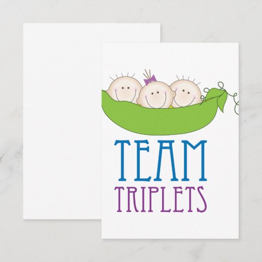 Team Triplets Bedankkaart (Voorkant / Achterkant)