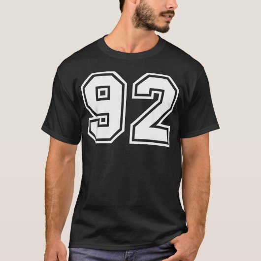 Team Truitnummer 92 T-shirt (Voorkant)