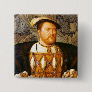 Team Tudor - Portret van koning Hendrik VIII Vierkante Button 5,1 Cm