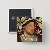 Team Tudor - Portret van koning Hendrik VIII Vierkante Button 5,1 Cm (Voorkant /achterkant)