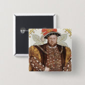 Team Tudor - Portret van koning Hendrik VIII Vierkante Button 5,1 Cm (Voorkant /achterkant)