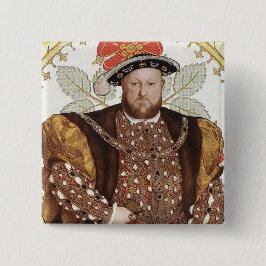 Team Tudor - Portret van koning Hendrik VIII Vierkante Button 5,1 Cm