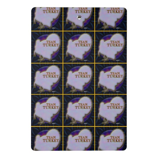 Team Turkije Mini Klembord (Achterkant)