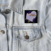Team Turkije Vierkante Button 5,1 Cm (In situ)