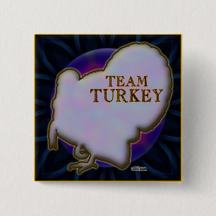 Team Turkije Vierkante Button 5,1 Cm