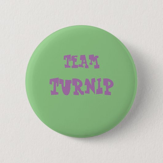 TEAM TURNIP Green Pin Ronde Button 5,7 Cm (Voorkant)