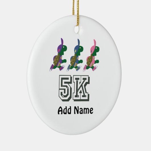 Team Turtle 5K Keramisch Ornament (Rechts)