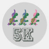 Team Turtle 5K Ronde Sticker (Voorkant)