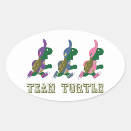 Team Turtle Ovale Sticker