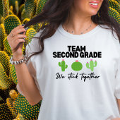 Team Tweede klas We Stick Samen Leraar Tshirt
