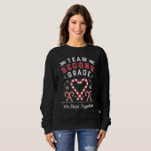 Team Tweedegraads Kerst Candy Cane Hart Xmas Trui (Voorkant volledig)