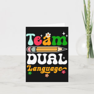 Team tweetalige docenten terug naar school squad kaart