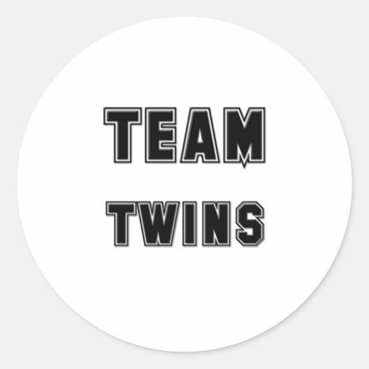 Team Twin Sister Ronde Sticker (Voorkant)