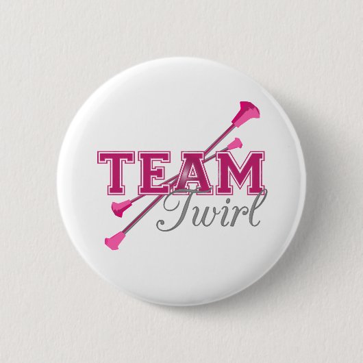 Team Twirl Baton Ronde Button 5,7 Cm (Voorkant)
