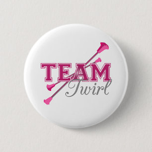 Team Twirl Baton Ronde Button 5,7 Cm