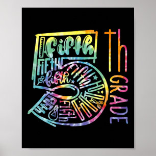 Team typografie 5e leerjaar leerkracht 5e leerjaar poster