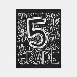 Team typografie 5e leerjaar Vijfde klas leraar Ck Fleece Deken