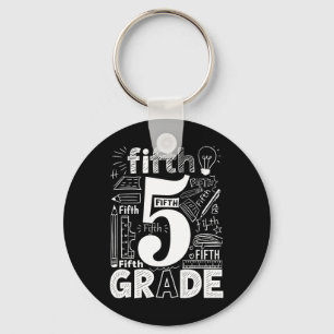Team typografie 5e leerjaar Vijfde klas leraar Rug Sleutelhanger