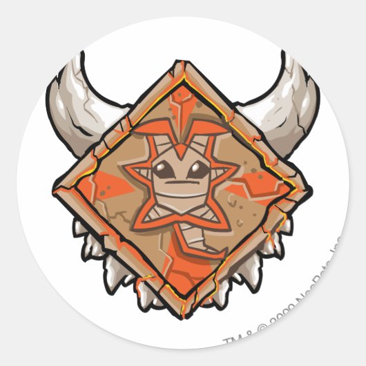 Team Tyrannia Logo Ronde Sticker (Voorkant)