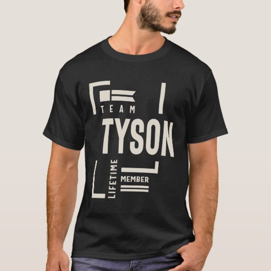 Team Tyson Levenslang Lid Tyson Naam T-shirt (Voorkant)