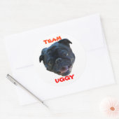 TEAM UGGY STICKERZ!! RONDE STICKER (Envelop)