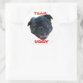 TEAM UGGY STICKERZ!! RONDE STICKER (Tas)