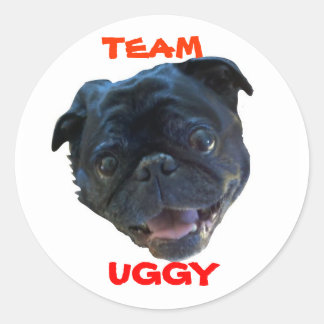 TEAM UGGY STICKERZ!! RONDE STICKER