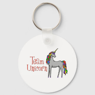 Team Unicorn Rainbow Sleutelhanger