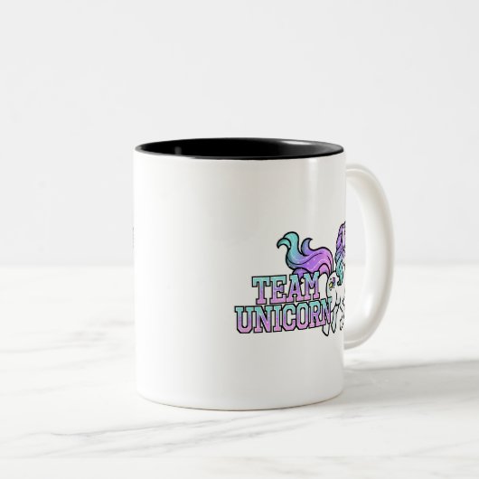Team UNICORN Tweekleurige Koffiemok (Voorkant rechts)