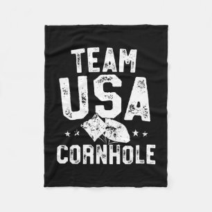 Team usa cornhole kampioen bean bag worp fleece deken