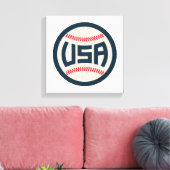 Team USA Honkbal Canvas Afdruk (Insitu (Woonkamer))