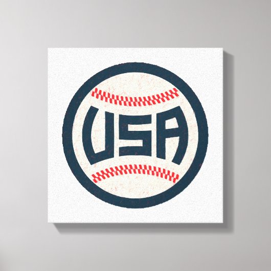 Team USA Honkbal Canvas Afdruk (Voorkant)