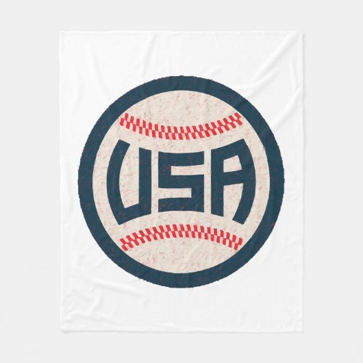 Team USA Honkbal Fleece Deken (Voorkant)