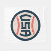 Team USA Honkbal Fleece Deken (Voorkant (Horizontaal))