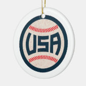 Team USA Honkbal Keramisch Ornament (Links)