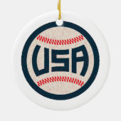 Team USA Honkbal Keramisch Ornament (Achterkant)