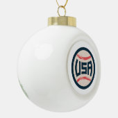 Team USA Honkbal Keramische Bal Ornament (Links)