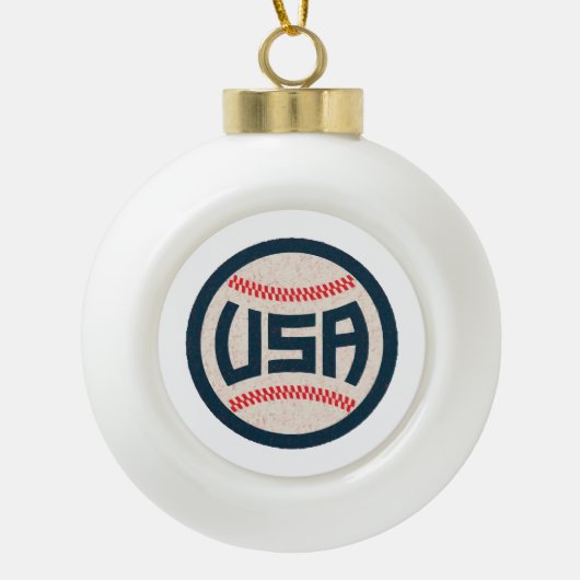 Team USA Honkbal Keramische Bal Ornament (Voorkant)