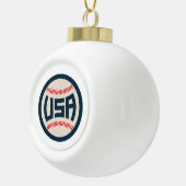 Team USA Honkbal Keramische Bal Ornament (Rechts)
