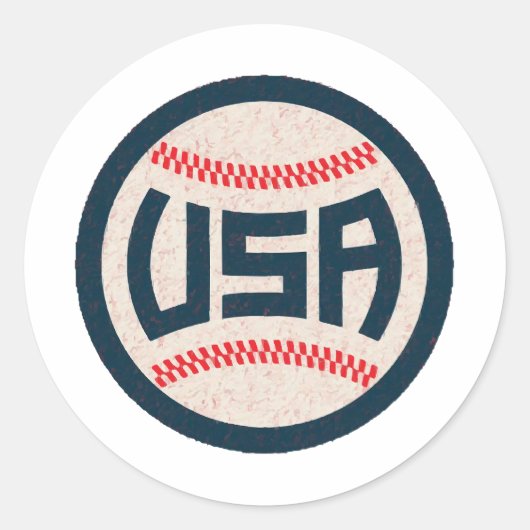 Team USA Honkbal Ronde Sticker (Voorkant)