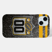 Team USA Sports Black en Gold Pittsburgh Football Case-Mate iPhone Case (Achterkant (horizontaal))