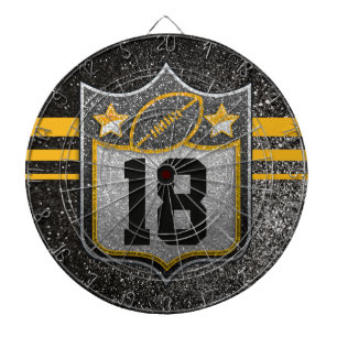 Team USA Sports Black en Gold Pittsburgh Football Dartbord