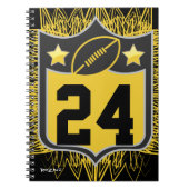 Team USA Sports Black en Gold Pittsburgh Football Notitieboek (Voorkant)