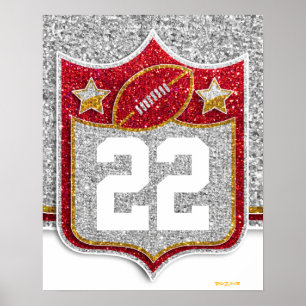 Team USA Sports Red en Gold College Football Poster