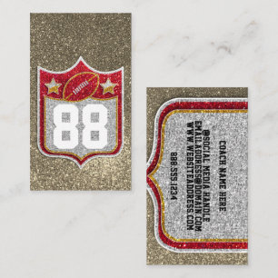 Team USA Sports Red en Gold College Football Visitekaartje