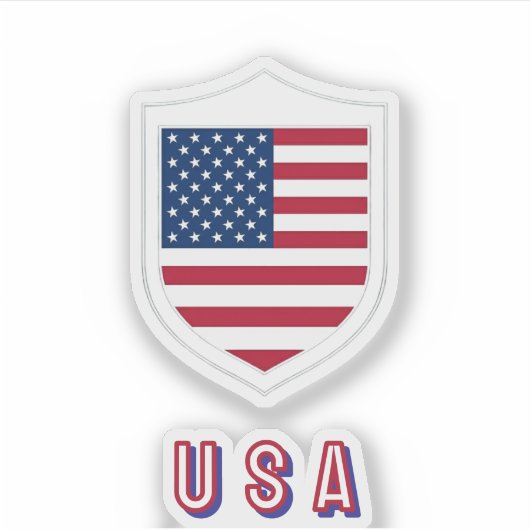 Team USA Voetbal ondersteuning Sticker (Voorkant)